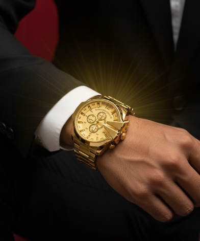 The Premium Look Gold Watch for Men | Luxury Formal Analog Timepiece | Stylish Stainless Steel Design